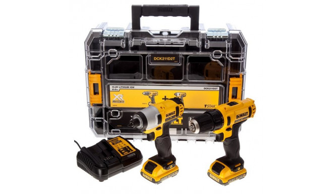 DEWALT.COMBO KIT 10.8V DCK211D2T (DCD710+DCF815) 2x2.0Ah TSTAK V