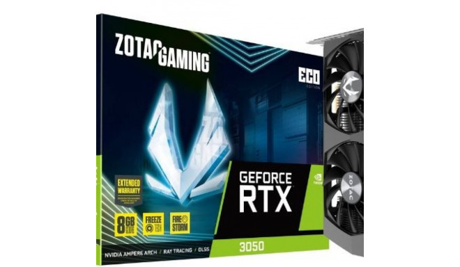 ZOTAC videokaart GeForce RTX 3050 ECO 8GB GDDR6 128bit 3DP/HDMI