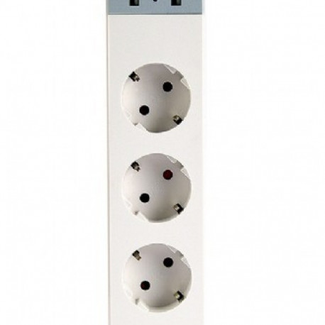 Smart power strip Tuya 4xDE 2xUSB-A 1xUSB-C white