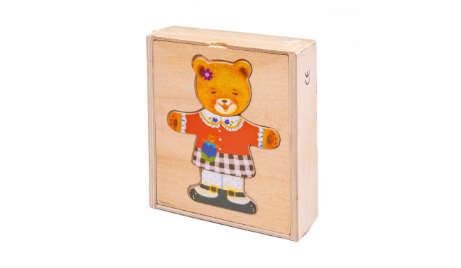 Wooden puzzle Teddy bear girl