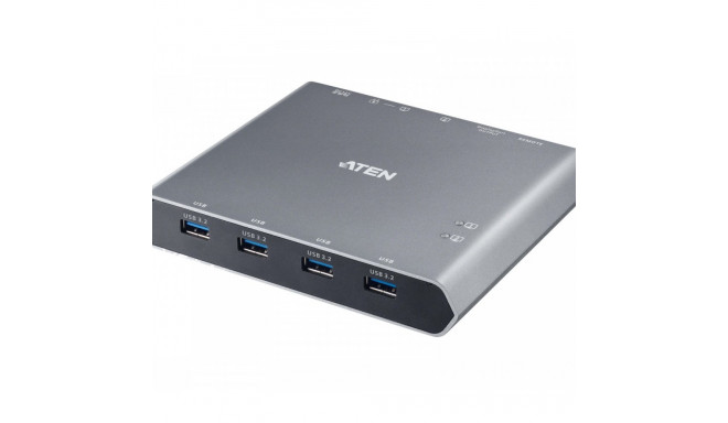 2-Port 4K DP USB-C KVM Dock Switch with Power
