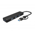 USB-C 3.0 Hub 4-Port Mayfly black + adapter
