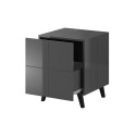 Cama bedside table REJA graphite grey gloss/graphite grey gloss