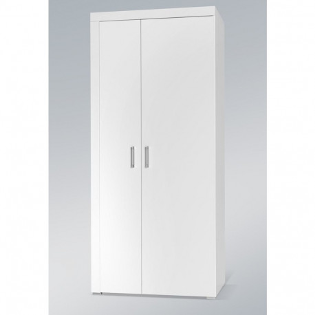 Cama riidekapp SAMBA valge/valge läikiv