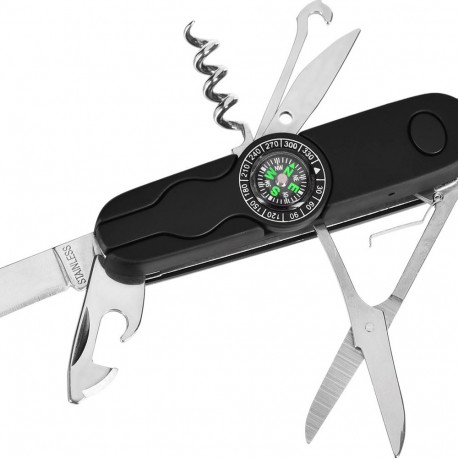 Pocket knife AZYMUT Izeron - 13 tools + belt pouch (HK20017-8BL)