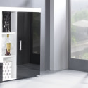 Cama bookcase SAMBA white/black gloss