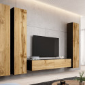 Cama full cabinet VIGO '180' 180/40/30 black/wotan oak