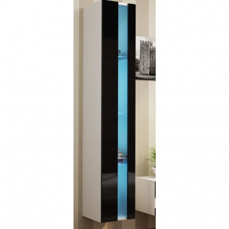 Cama riiulimoodul VIGO NEW 180/40/30 valge/must läikiv