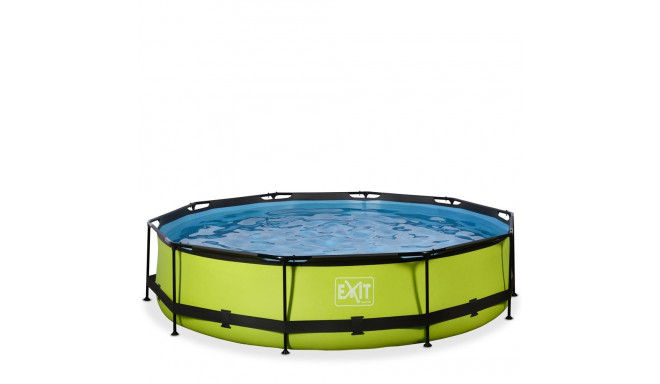 EXIT Lime pool ø360x76cm with filter pump - green Framed pool Round 6125 L