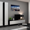 Cama Full cabinet VIGO '180' 180/40/30 white/black gloss