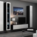 Cama Full cabinet VIGO '180' 180/40/30 white/black gloss