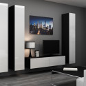 Cama Full cabinet VIGO '180' 180/40/30 white/black gloss