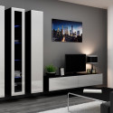 Cama Full cabinet VIGO '180' 180/40/30 white/black gloss