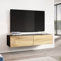 Cama living room cabinet set VIGO 9 black/wotan oak
