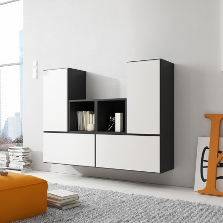 Cama elutoa mööblikomplekt ROCO 18 (4xRO3 + 2xRO6) must/must/valge