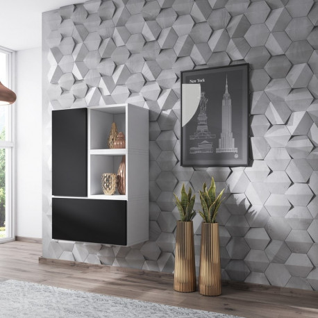 Cama elutoa mööblikomplekt ROCO 17 (2xRO3 + 2xRO6) valge/valge/must