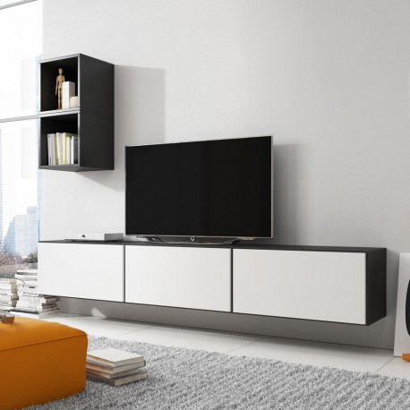 Cama elutoa mööblikomplekt ROCO 7 (3xRO3 + 2xRO6) must/must/valge