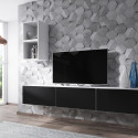 Cama living room furniture set ROCO 7 (3xRO3 + 2xRO6) white/white/black