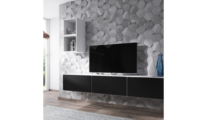 Cama elutoa mööblikomplekt ROCO 7 (3xRO3 + 2xRO6) valge/valge/must