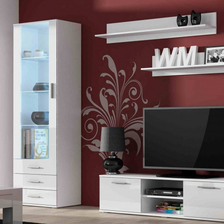 SOHO 7 komplekt (RTV140 kapp + S1 kapp + riiulid) valge / valge läikiv