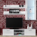 SOHO 5 set (RTV180 cabinet + Wall unit + shelves) White/White glossy