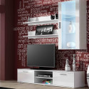 SOHO 5 set (RTV180 cabinet + Wall unit + shelves) White/White glossy