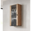 Cama SOHO 5 set (RTV180 cabinet + wall unit + shelves) oak lefkas + black
