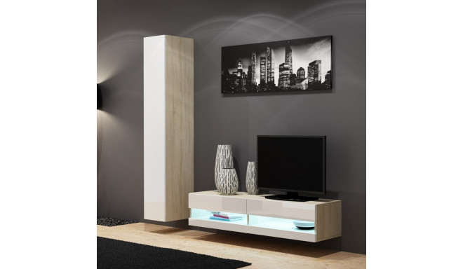 Cama elutoa kapikomplekt VIGO NEW 13 sonoma/valge läikiv