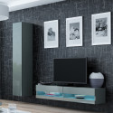 Cama Living room cabinet set VIGO NEW 13 grey/grey gloss