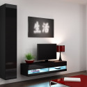 Cama Living room cabinet set VIGO NEW 13 black/black gloss
