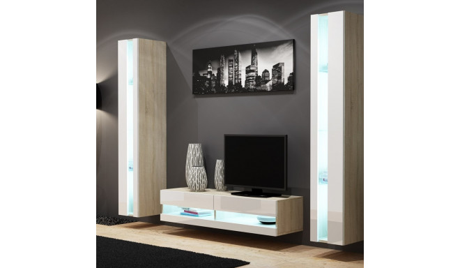 Cama Living room cabinet set VIGO NEW 12 sonoma/white gloss