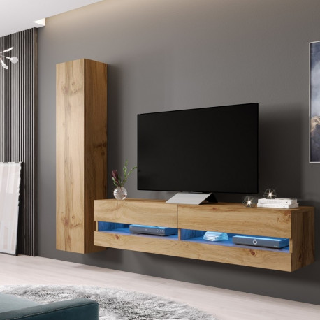 Cama Living room cabinet set VIGO NEW 9 wotan/wotan gloss