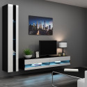Cama Living room cabinet set VIGO NEW 8 black/white gloss