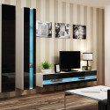 Cama Living room cabinet set VIGO NEW 5 white/black gloss Cama Living room cabinet set VIGO NEW 5 white/black gloss