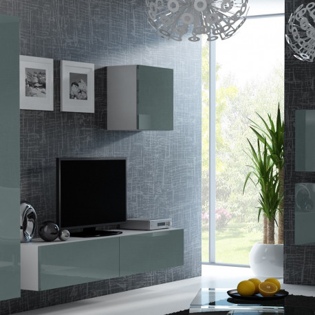 Cama Living room cabinet set VIGO 24 white/grey gloss