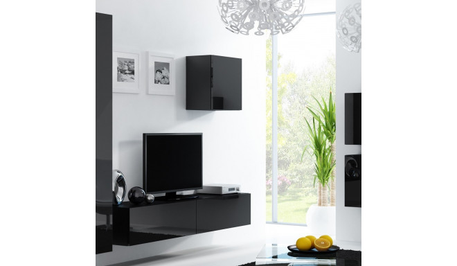 Cama Living room cabinet set VIGO 24 black/black gloss