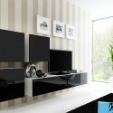 Cama Living room cabinet set VIGO 23 white/black gloss