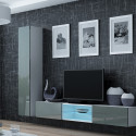 Cama Living room cabinet set VIGO 21 white/grey gloss