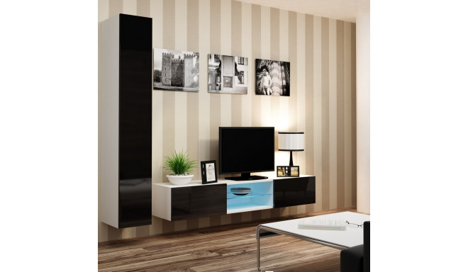 Cama elutoa kapikomplekt VIGO 21 valge/must läikiv