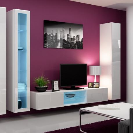 Cama Living room cabinet set VIGO 17 white/white gloss