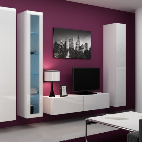 Cama Living room cabinet set VIGO 15 white/white gloss