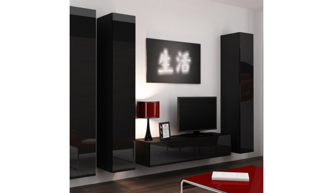 Cama Living room cabinet set VIGO 14 black/black gloss