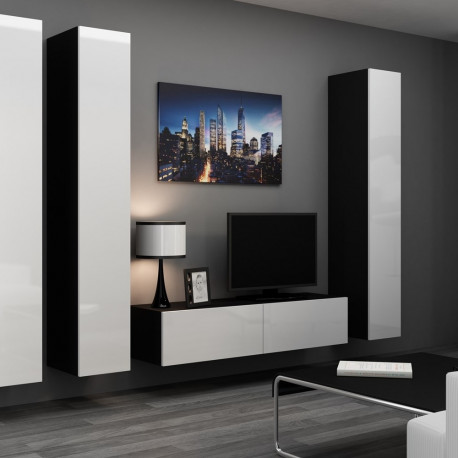 Cama Living room cabinet set VIGO 14 black/white gloss