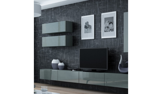 Cama Living room cabinet set VIGO 13 grey/grey gloss