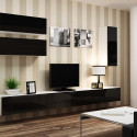Cama Living room cabinet set VIGO 13 white/black gloss