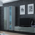 Cama Living room cabinet set VIGO 10 white/grey gloss