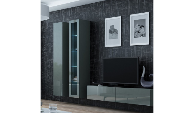 Cama Living room cabinet set VIGO 10 grey/grey gloss