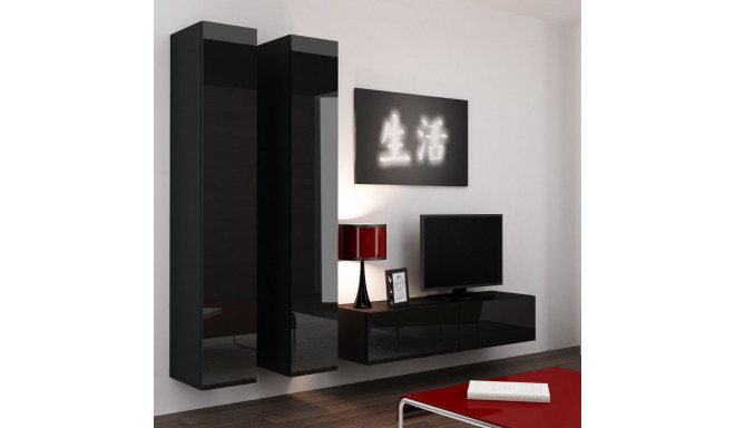 Cama Living room cabinet set VIGO 9 black/black gloss