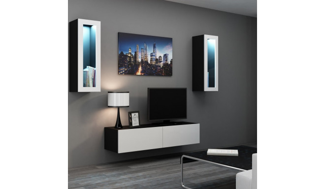 Cama elutoa kapikomplekt VIGO 8 must/valge läikiv