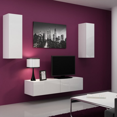 Cama Living room cabinet set VIGO 7 white/white gloss